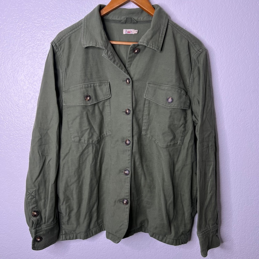 Faherty Savannah Green Utility Jacket, large - Picture 2 of 8